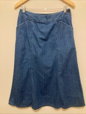 Pendleton Blue A-Line Denim Skirt Sz 10/30in waist. Length 33.5in